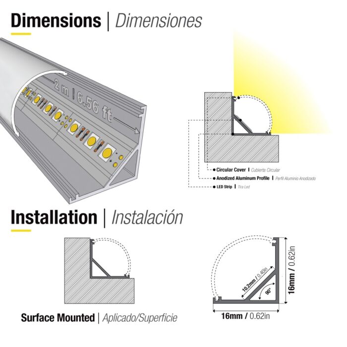 V-Shape Aluminum Profile Per-03 - Image 2