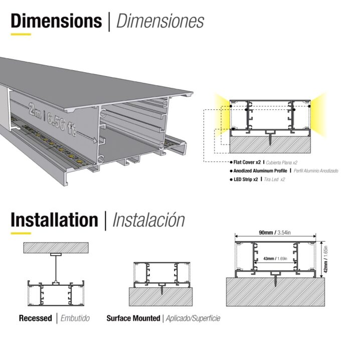 Two Way Aluminum Profile Per-23 - Image 2