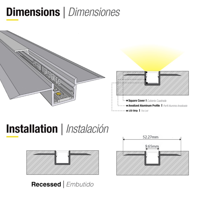 Plaster-In Aluminum Profile Per-25 - Image 2